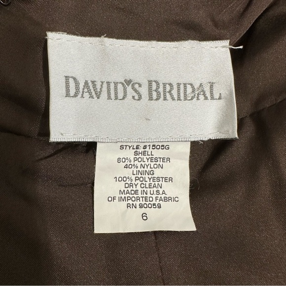 David Bridal party brown long dress - Picture 5 of 5